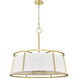 Lenyx 8 Light 32 inch Rubbed Brass Chandelier Ceiling Light