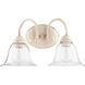 Spencer 2 Light 16.5 inch Persian White Vanity Light Wall Light, Clear Seeded