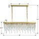 Winham 6 Light 49 inch Antique Gold Linear Chandelier Ceiling Light