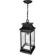 Milford 1 Light 7.25 inch Black Outdoor Hanging Light