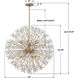 Adley 12 Light 34 inch Aged Brass Chandelier Ceiling Light