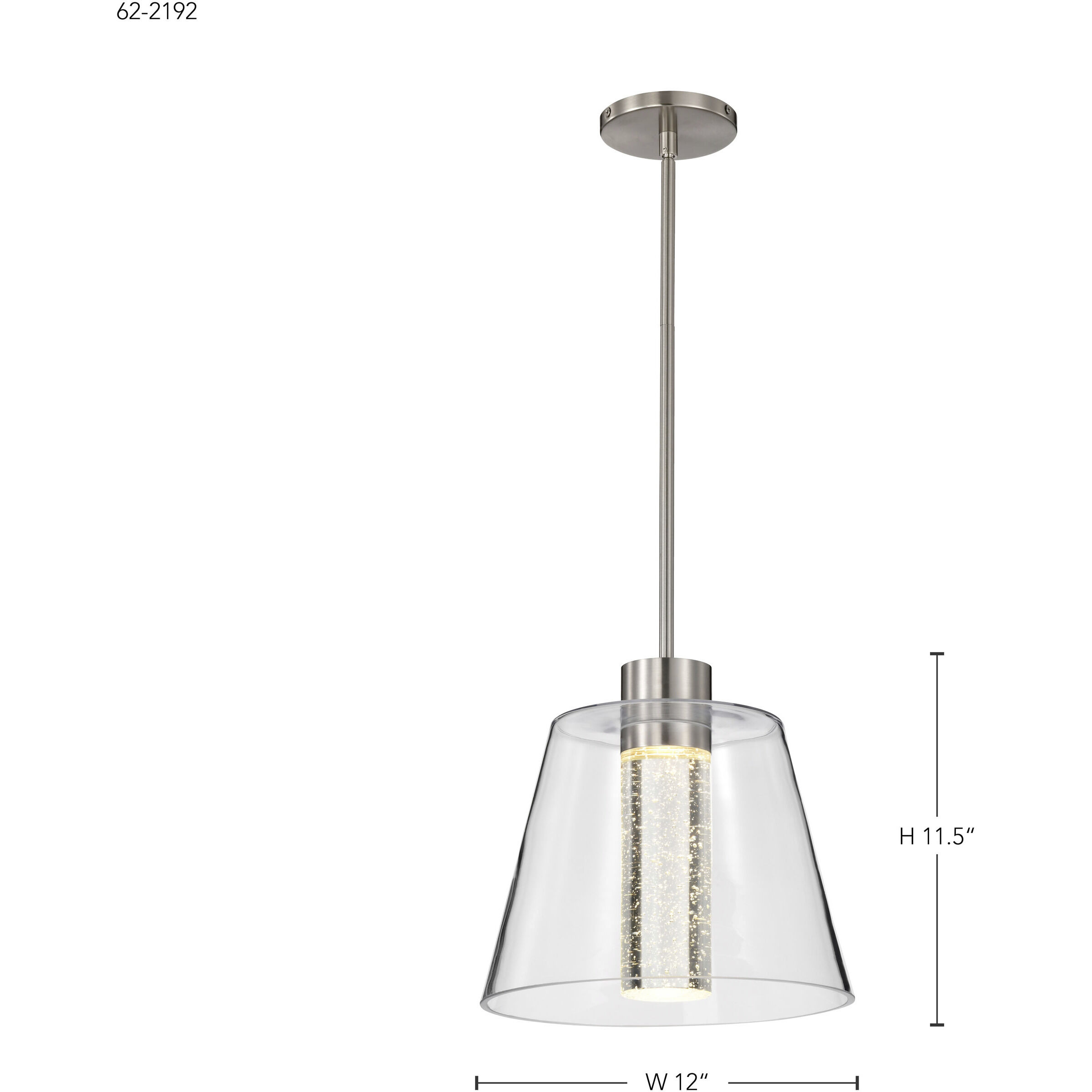 Aura LED 12 inch Brushed Nickel Pendant Ceiling Light