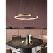 Solaire LED 23.6 inch Satin Antique Brass Pendant Ceiling Light