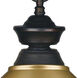 Riviera 1 Light 16 inch Olde Bronze Pendant Ceiling Light in 5, Satin Gold Steel