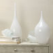 Nymph Decorative 19 X 8 inch Vases in White Glass, Set of 3