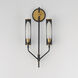 Regent LED 10 inch Black and Antique Brass ADA Wall Sconce Wall Light