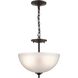Jackson 2 Light 14 inch Oil Rubbed Bronze Semi Flush Mount Ceiling Light