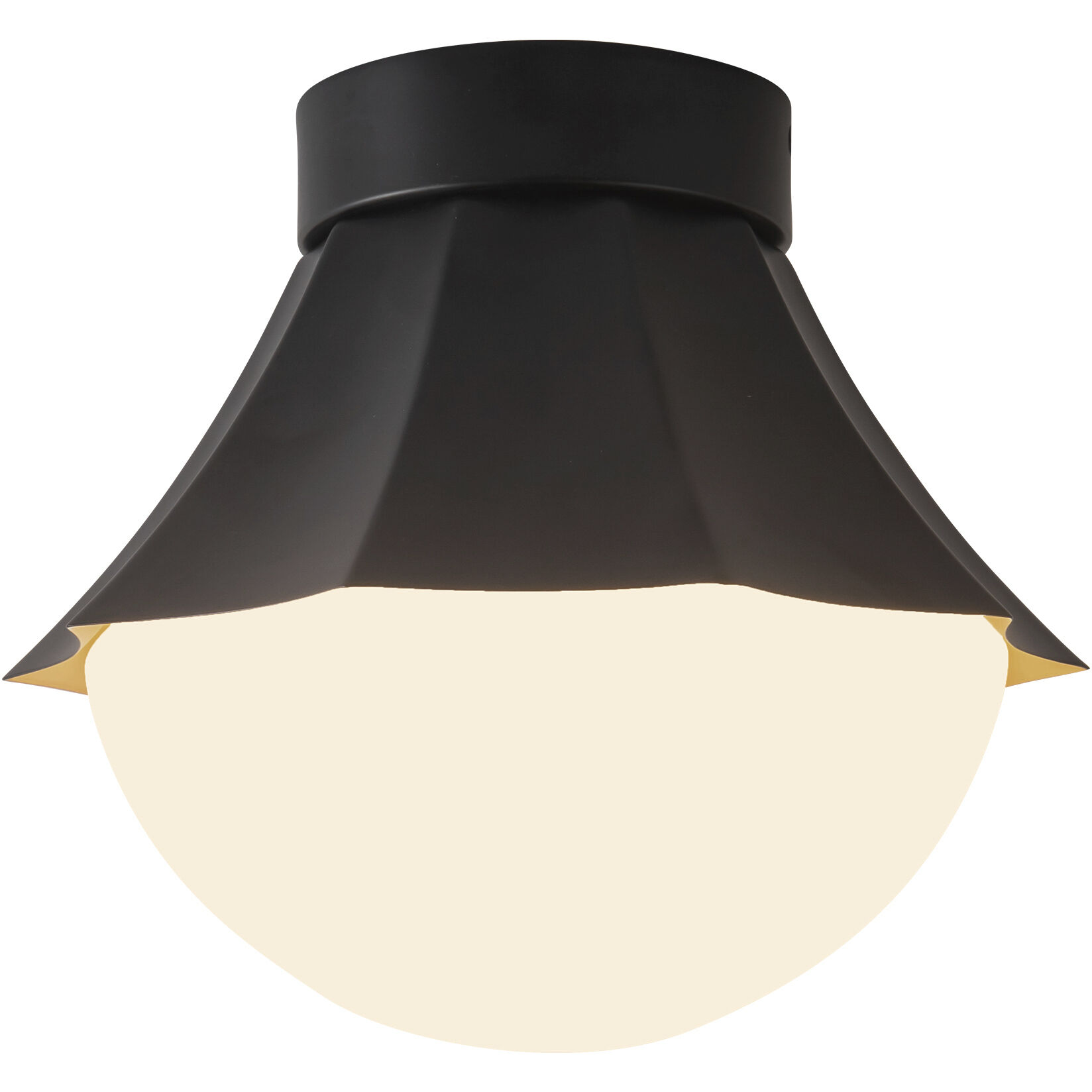 Alora Mood Shelton 1 Light 11.38 inch Matte Black Semi-Flush Mount Ceiling Light