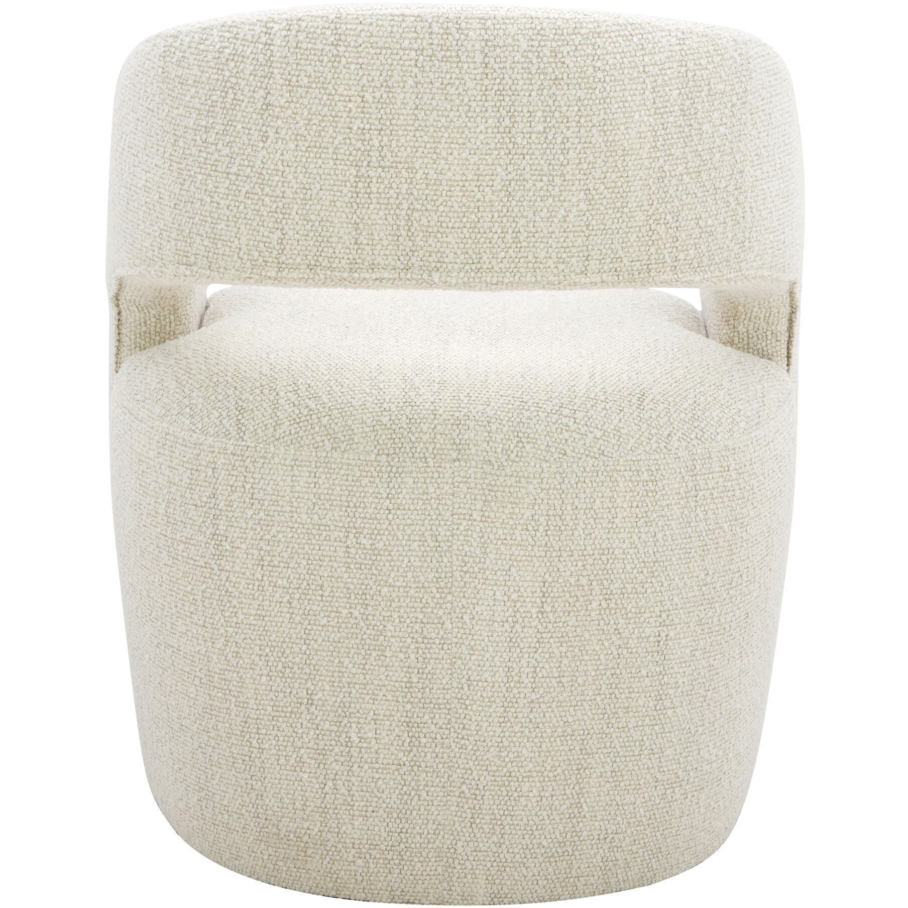 Barrow White Mist Dining Chair, Rolling