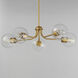 Knox 5 Light 30 inch Natural Aged Brass Chandelier Ceiling Light, Globe