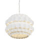 Swoon 6 Light 26.5 inch Matte White Pendant Ceiling Light, Smithsonian Collaboration