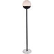 Eclipse 62 inch 40 watt Black Floor Lamp Portable Light