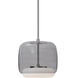 Enkel Pendant Ceiling Light in Brushed Nickel, Smoked Glass
