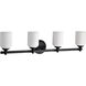 Solara 32.63 inch Matte Black Vanity Wall Light