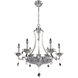 Orecchini 9 Light 29 inch Two Tone Silver Chandelier Ceiling Light