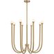 Dahlia LED 28 inch Brass Chandelier Ceiling Light