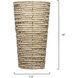 Seawall 1 Light 7.5 inch Natural Wood Beads Cone Sconce Wall Light