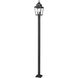 Raphael 3 Light 120.75 inch Sand Black Outdoor Post Mounted Fixture