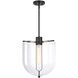 Skylar LED 15 inch Matte Black Down Pendant Ceiling Light