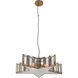 Lone Star 5 Light 26.8 inch Brass Antique Pendant Ceiling Light, Star