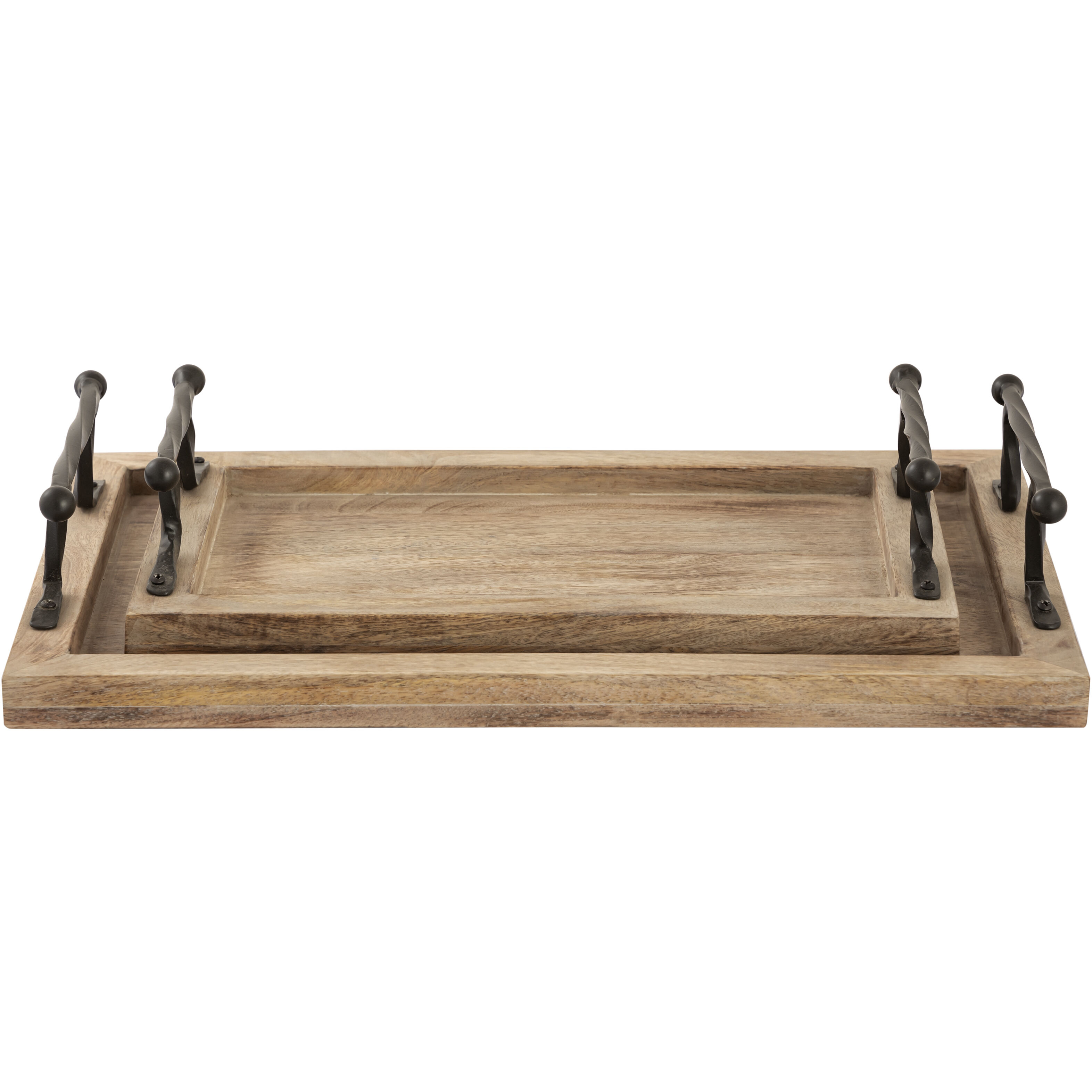 Ellwood Natural with Black Tray, Set of 2