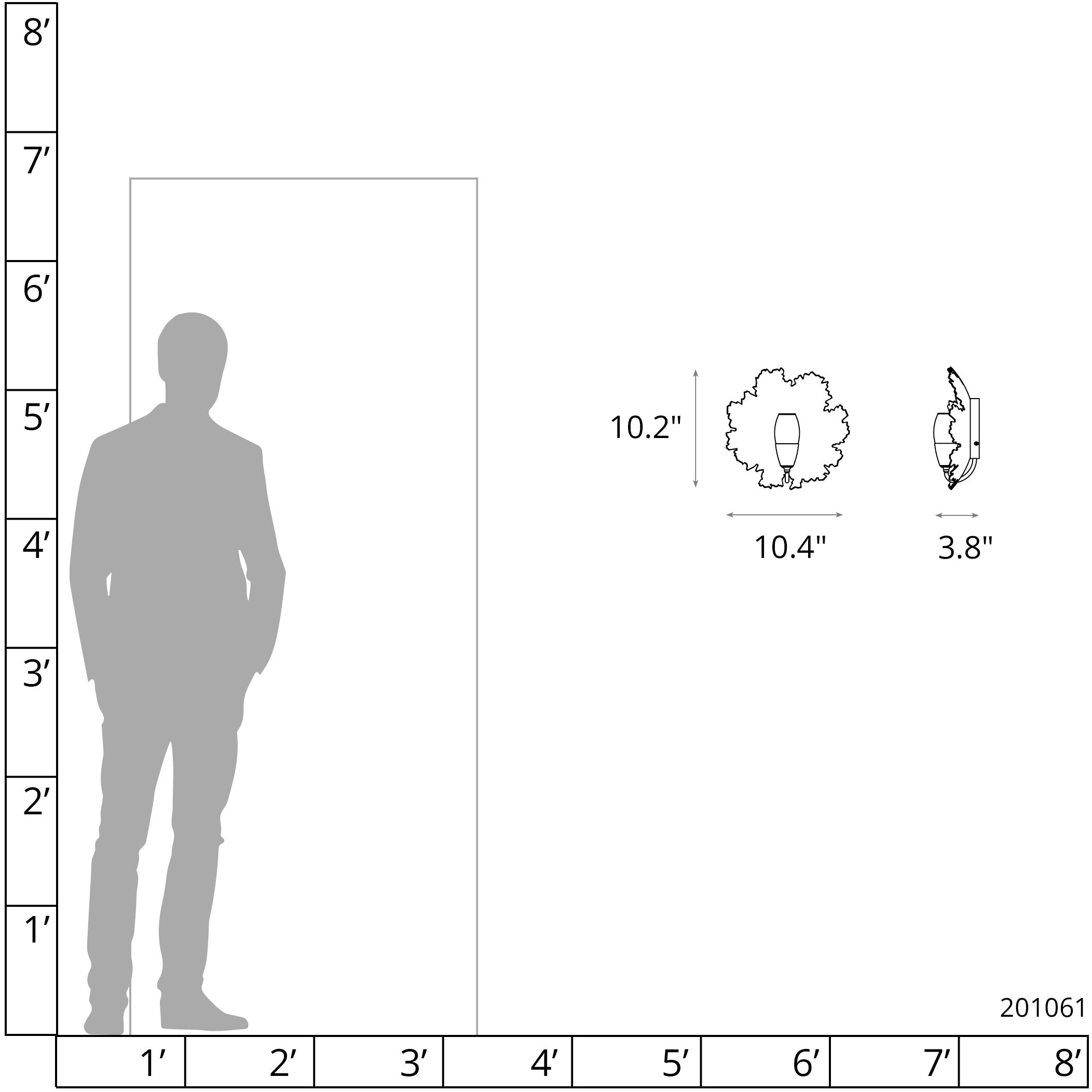 Pangea LED 10.4 inch Ink ADA Sconce Wall Light