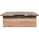 River Wood 48 X 48 inch Natural with Brown Coffee Table