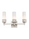 Westfield 3 Light 17.5 inch Brushed Nickel Bath Vanity Wall Light
