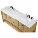 Metropolis 72 X 22 X 34 inch Natural Wood Vanity Sink Set