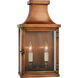 Chapman & Myers Bedford 2 Light 18 inch Natural Copper Outdoor Wall Lantern