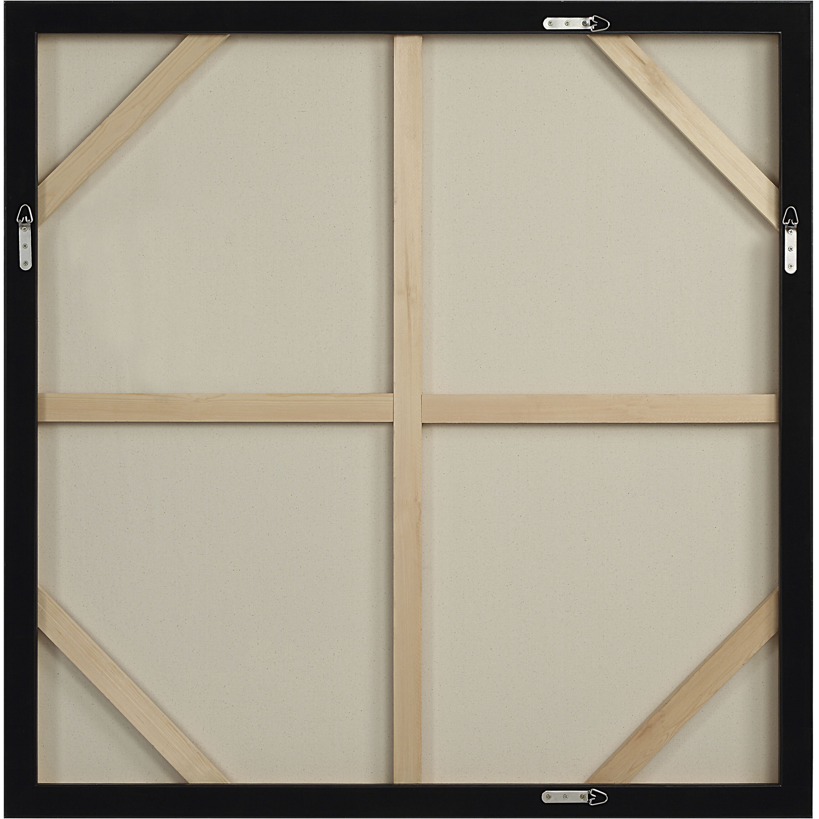 Nantes Painted Matte Black Canvas Art