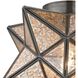 Moravian Star 1 Light 11 inch Oil Rubbed Bronze with Mercury Flush Mount Ceiling Light