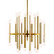TOB by Thomas O'Brien Beckham Modern 24 Light 23 inch Burnished Brass Chandelier Ceiling Light