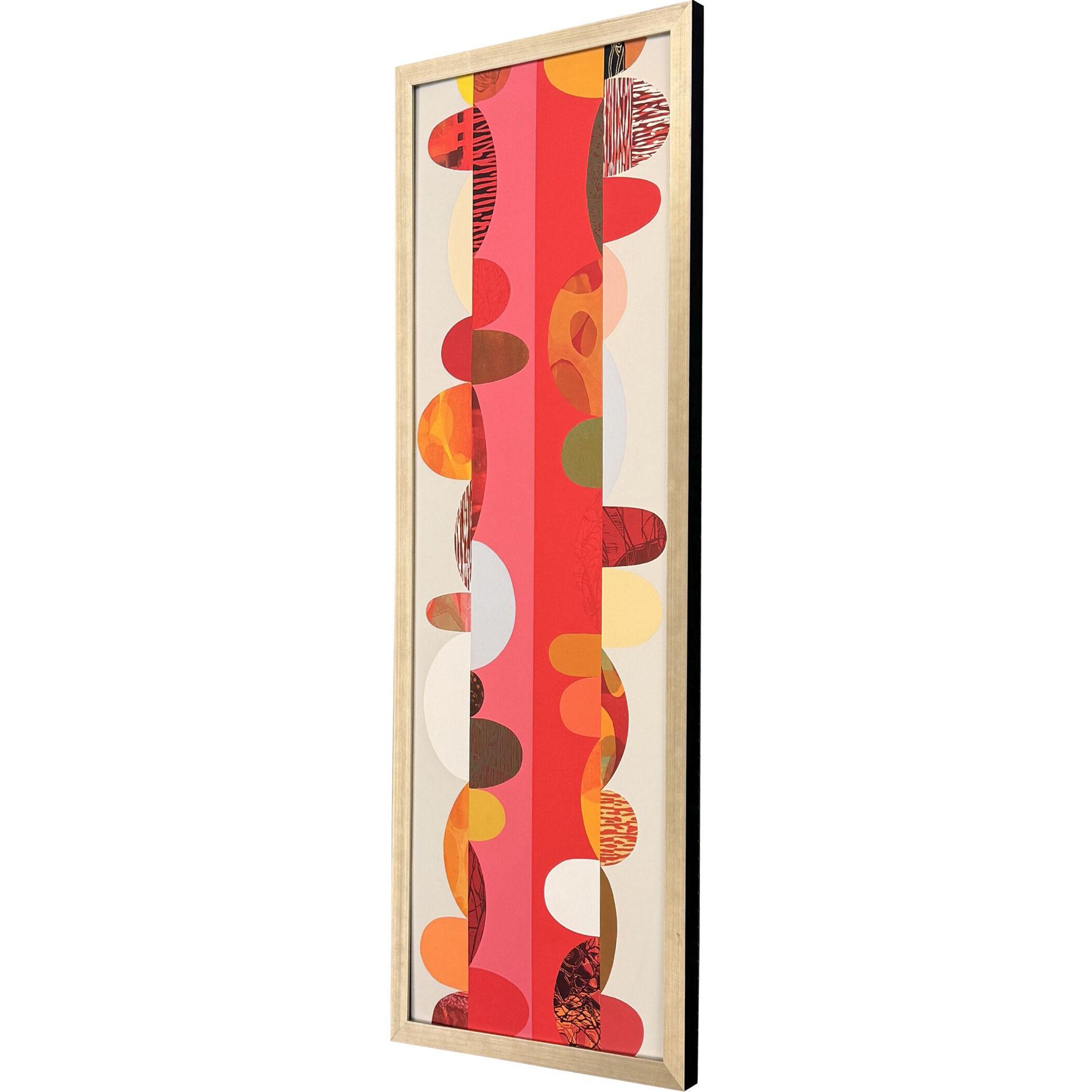 Blossom Red and Beige and Orange and Pink Framed Art