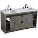 Austin 60 X 34 inch Rustic Grey Bathroom Vanity Cabinet