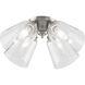 myFanimation 4 Light Incandescent Brushed Nickel Fan Light