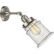 Franklin Restoration Canton 1 Light 7 inch Brushed Satin Nickel Sconce Wall Light in Seedy Glass, Franklin Restoration