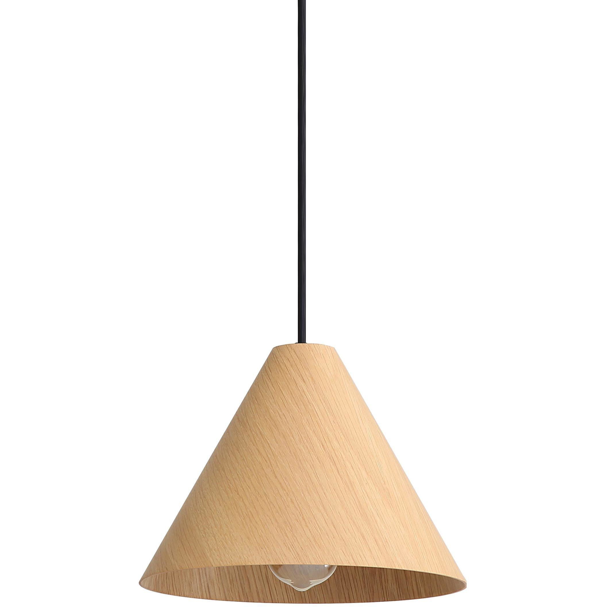 Conique 1 Light 9.88 inch Light Walnut Pendant Ceiling Light