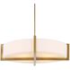 Cresson 4 Light 30 inch Matte Brushed Brass Pendant Ceiling Light