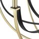 Sussex 6 Light 28.75 inch Champagne Gold and Black Chandelier Ceiling Light