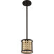 Malaya 1 Light 6 inch Aged Bronze Brushed Mini Pendant Ceiling Light