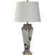 Cameron 36.25 inch 100.00 watt Smoke Chrome and Brass Table Lamp Portable Light