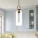 Alora Mood Soji 1 Light 5.13 inch Aged Gold Pendant Ceiling Light in Clear Glass