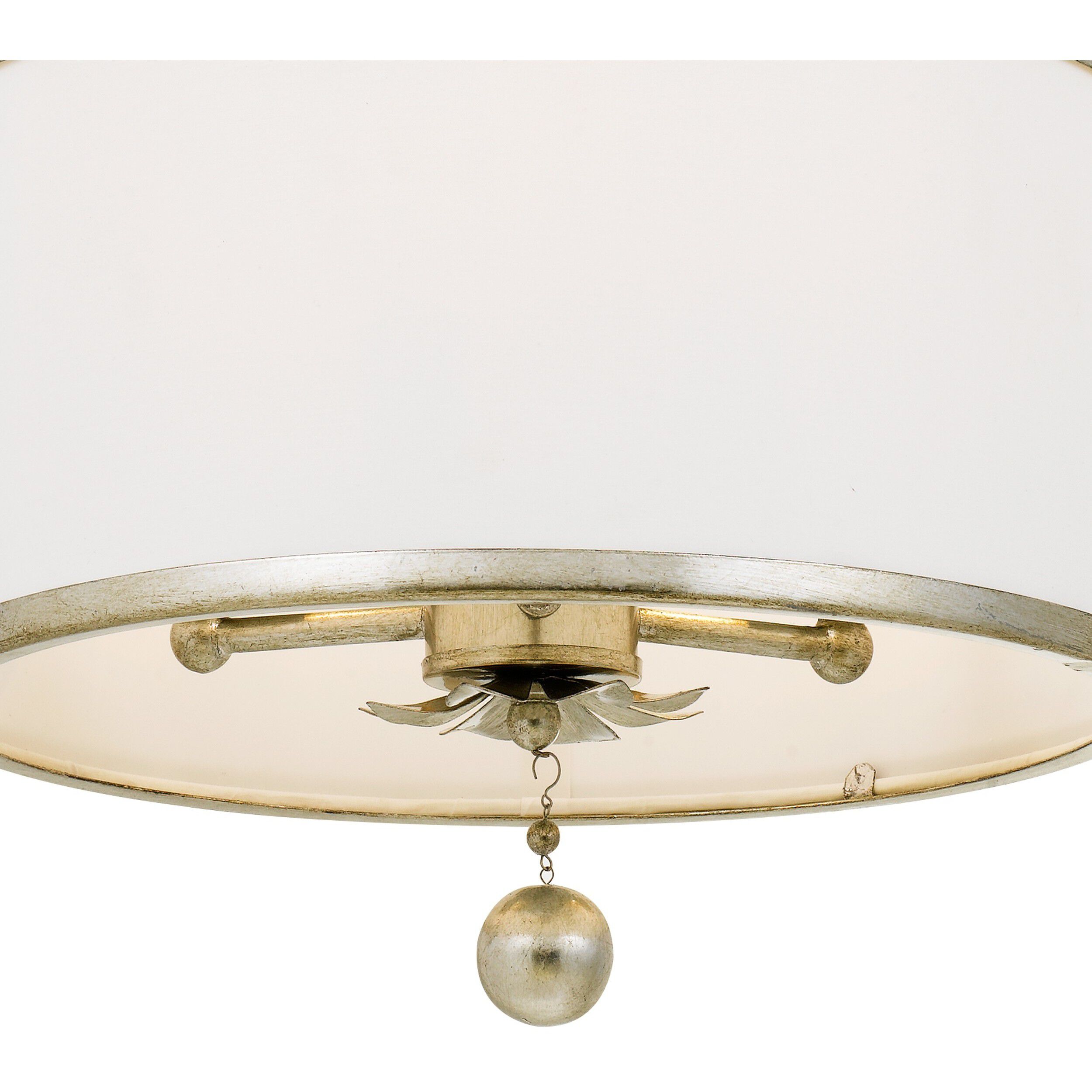 Broche 3 Light 14 inch Antique Silver Mini Chandelier Ceiling Light