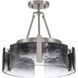 Aenon 3 Light 16.5 inch Pewter Semi-Flush Mount Ceiling Light