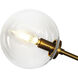 Alora Mood Cassia 4 Light 48 inch Aged Gold Linear Pendant Ceiling Light in Clear Glass