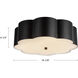 Alora Mood Blossom 3 Light 14.13 inch Matte Black Flush Mount Ceiling Light