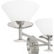 Tremolo 3 Light 33 inch Brushed Nickel and Polished Nickel Vanity Light Wall Light