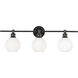 Syracuse 3 Light 28 inch Black Wall sconce Wall Light