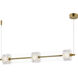 Elysian LED 41.5 inch Natural Aged Brass Linear Pendant Ceiling Light